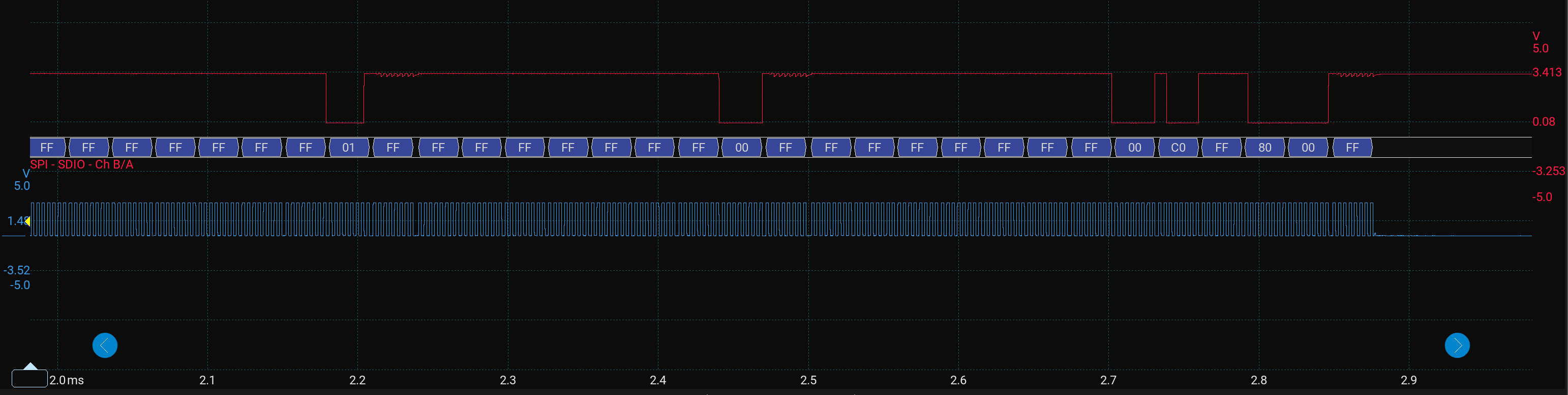 Oscilloscope MISO segment 2