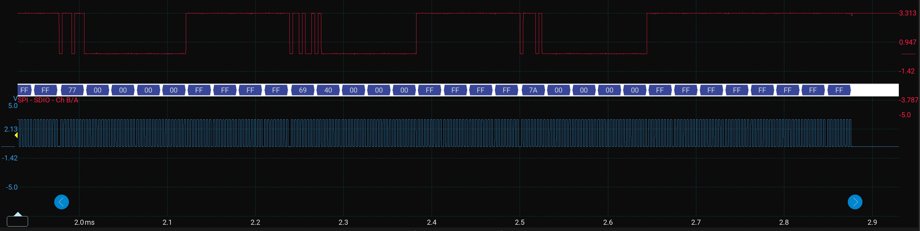 Oscilloscope MOSI segment 2